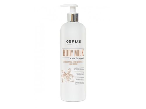 Loción Corporal (Body Milk) con Aceite de Argán y Vitamina E 500 ml. Kefus