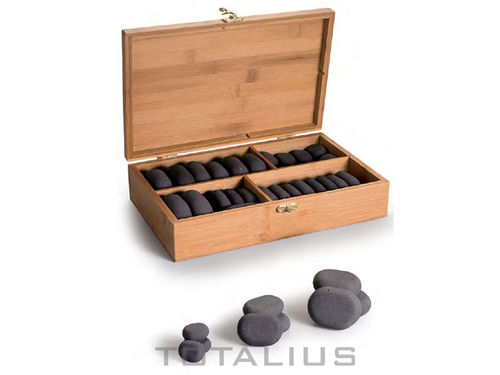 Caja de 36 piedras de basalto para masajes