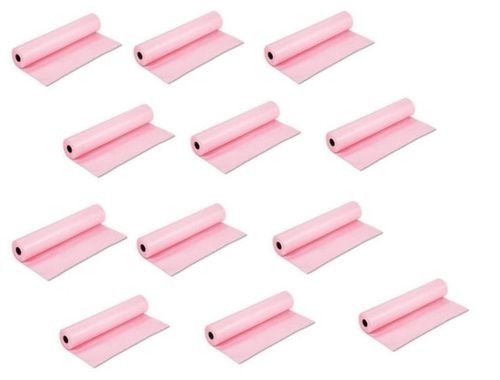 Rollo de papel camilla en color rosa - 12 uds